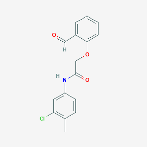 molecular formula C16H14ClNO3 B2379011 N-(3-氯-4-甲基苯基)-2-(2-甲酰苯氧基)乙酰胺 CAS No. 553674-60-5