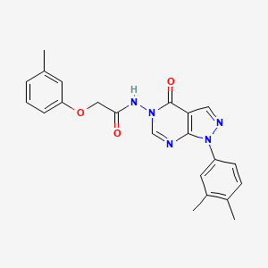 N-(1-(3,4-dimethylphenyl)-4-oxo-1H-pyrazolo[3,4-d]pyrimidin-5(4H)-yl)-2-(m-tolyloxy)acetamide