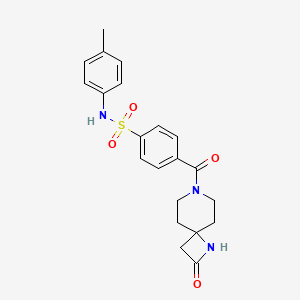molecular formula C21H23N3O4S B2379015 N-(4-methylphenyl)-4-{2-oxo-1,7-diazaspiro[3.5]nonane-7-carbonyl}benzene-1-sulfonamide CAS No. 1252403-89-6