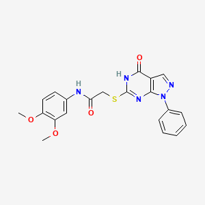 N-(3,4-dimethoxyphenyl)-2-((4-oxo-1-phenyl-4,5-dihydro-1H-pyrazolo[3,4-d]pyrimidin-6-yl)thio)acetamide