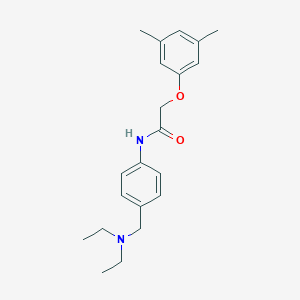 molecular formula C21H28N2O2 B237905 N-{4-[(diethylamino)methyl]phenyl}-2-(3,5-dimethylphenoxy)acetamide 