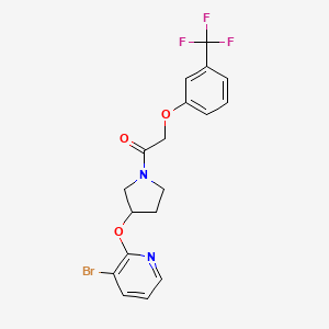 1-(3-((3-Bromopyridin-2-yl)oxy)pyrrolidin-1-yl)-2-(3-(trifluoromethyl)phenoxy)ethanone