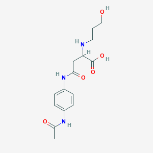 4-((4-Acetamidophenyl)amino)-2-((3-hydroxypropyl)amino)-4-oxobutanoic acid