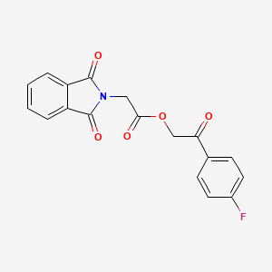 2-(4-Fluorophenyl)-2-oxoethyl 2-(1,3-dioxoisoindolin-2-yl)acetate