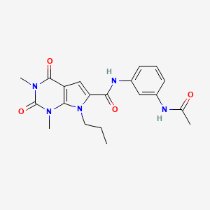 N-(3-acetamidophenyl)-1,3-dimethyl-2,4-dioxo-7-propyl-1H,2H,3H,4H,7H-pyrrolo[2,3-d]pyrimidine-6-carboxamide