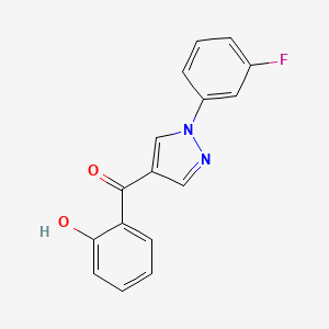 molecular formula C16H11FN2O2 B2379129 [1-(3-氟苯基)-1H-吡唑-4-基](2-羟基苯基)甲酮 CAS No. 956624-10-5