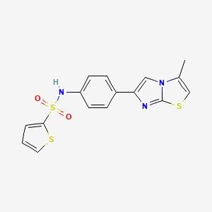 B2379136 N-(4-(3-methylimidazo[2,1-b]thiazol-6-yl)phenyl)thiophene-2-sulfonamide CAS No. 893981-16-3