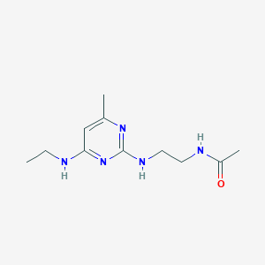 molecular formula C11H19N5O B2379137 N-(2-((4-(ethylamino)-6-methylpyrimidin-2-yl)amino)ethyl)acetamide CAS No. 1286717-54-1