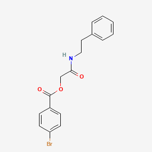 molecular formula C17H16BrNO3 B2379152 [(2-Phenylethyl)carbamoyl]methyl 4-bromobenzoate CAS No. 717125-85-4