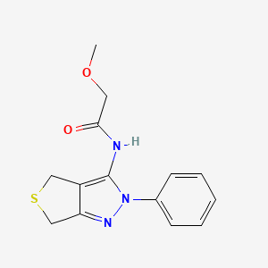 2-methoxy-N-(2-phenyl-4,6-dihydrothieno[3,4-c]pyrazol-3-yl)acetamide