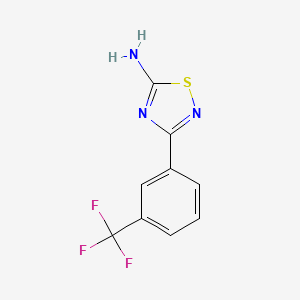 molecular formula C9H6F3N3S B2379155 3-[3-(Trifluoromethyl)phenyl]-1,2,4-thiadiazol-5-amine CAS No. 1153977-59-3