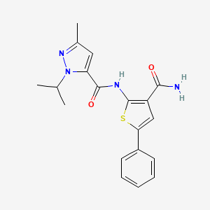N-(3-carbamoyl-5-phenylthiophen-2-yl)-1-isopropyl-3-methyl-1H-pyrazole-5-carboxamide