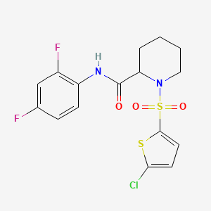 1-((5-chlorothiophen-2-yl)sulfonyl)-N-(2,4-difluorophenyl)piperidine-2-carboxamide
