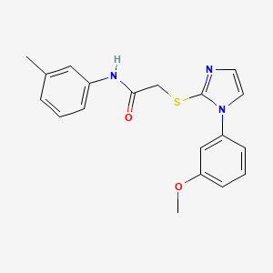 molecular formula C19H19N3O2S B2379164 2-[1-(3-methoxyphenyl)imidazol-2-yl]sulfanyl-N-(3-methylphenyl)acetamide CAS No. 688335-69-5