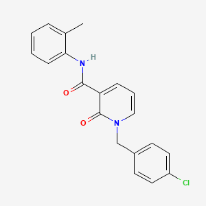 molecular formula C20H17ClN2O2 B2379166 1-(4-chlorobenzyl)-2-oxo-N-(o-tolyl)-1,2-dihydropyridine-3-carboxamide CAS No. 946247-10-5