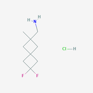 molecular formula C9H16ClF2N B2379171 (2,2-Difluoro-6-methylspiro[3.3]heptan-6-yl)methanamine;hydrochloride CAS No. 2490426-57-6