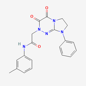 molecular formula C20H19N5O3 B2379174 2-(3,4-dioxo-8-phenyl-3,4,7,8-tetrahydroimidazo[2,1-c][1,2,4]triazin-2(6H)-yl)-N-(m-tolyl)acetamide CAS No. 942011-39-4