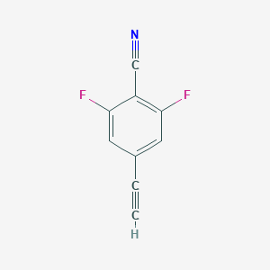 molecular formula C9H3F2N B2379185 4-Ethynyl-2,6-difluorobenzonitrile CAS No. 2380236-60-0