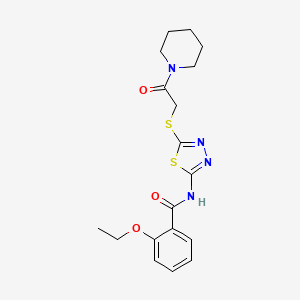 2-ethoxy-N-(5-((2-oxo-2-(piperidin-1-yl)ethyl)thio)-1,3,4-thiadiazol-2-yl)benzamide