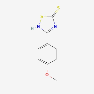 molecular formula C9H8N2OS2 B2379197 3-(4-Methoxyphenyl)-1,2,4-thiadiazole-5-thiol CAS No. 117588-00-8