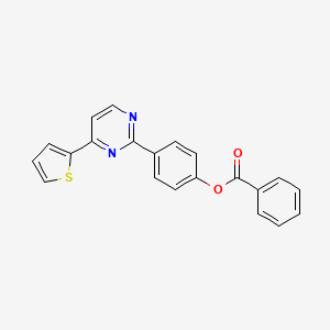 molecular formula C21H14N2O2S B2379206 4-[4-(2-Thienyl)-2-pyrimidinyl]phenyl benzenecarboxylate CAS No. 477862-90-1