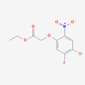 molecular formula C10H9BrFNO5 B2379209 2-(4-溴-5-氟-2-硝基苯氧基)乙酸乙酯 CAS No. 1982873-79-9