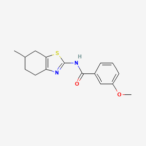 molecular formula C16H18N2O2S B2379212 3-甲氧基-N-(6-甲基-4,5,6,7-四氢苯并[d]噻唑-2-基)苯甲酰胺 CAS No. 313374-18-4