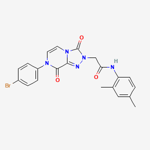molecular formula C21H18BrN5O3 B2379215 2-(7-(4-bromophenyl)-3,8-dioxo-7,8-dihydro-[1,2,4]triazolo[4,3-a]pyrazin-2(3H)-yl)-N-(2,4-dimethylphenyl)acetamide CAS No. 941923-64-4