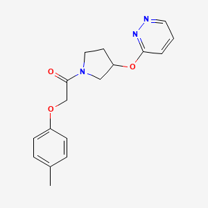 molecular formula C17H19N3O3 B2379258 1-(3-(Pyridazin-3-yloxy)pyrrolidin-1-yl)-2-(p-tolyloxy)ethanone CAS No. 2034279-47-3