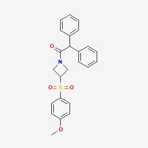 molecular formula C24H23NO4S B2379268 1-(3-((4-甲氧基苯基)磺酰基)氮杂环丁-1-基)-2,2-二苯基乙酮 CAS No. 1797874-27-1
