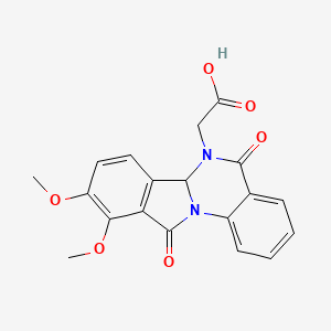 (9,10-dimethoxy-5,11-dioxo-6a,11-dihydroisoindolo[2,1-a]quinazolin-6(5H)-yl)acetic acid