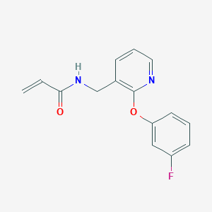 molecular formula C15H13FN2O2 B2379272 N-[[2-(3-Fluorophenoxy)pyridin-3-yl]methyl]prop-2-enamide CAS No. 2411257-73-1