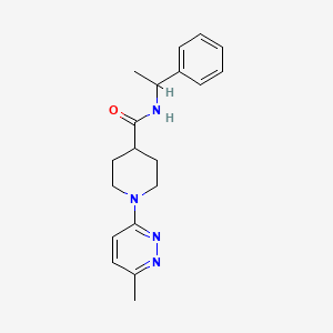 molecular formula C19H24N4O B2379276 1-(6-甲基吡哒嗪-3-基)-N-(1-苯乙基)哌啶-4-甲酰胺 CAS No. 1421444-51-0