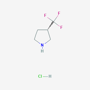 molecular formula C5H9ClF3N B2379279 (S)-3-(三氟甲基)吡咯烷盐酸盐 CAS No. 2227198-24-3