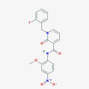 molecular formula C20H16FN3O5 B2379287 1-(2-氟苄基)-N-(2-甲氧基-4-硝基苯基)-2-氧代-1,2-二氢吡啶-3-甲酰胺 CAS No. 899991-69-6