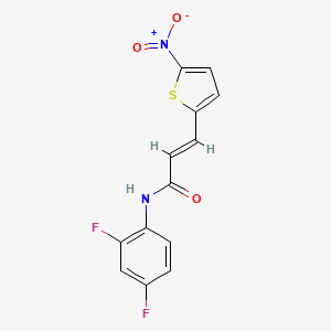 molecular formula C13H8F2N2O3S B2379288 （E）-N-(2,4-二氟苯基)-3-(5-硝基噻吩-2-基)丙烯酰胺 CAS No. 329269-84-3