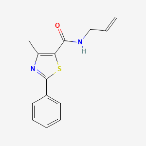 molecular formula C14H14N2OS B2379303 N-烯丙基-4-甲基-2-苯基-1,3-噻唑-5-甲酰胺 CAS No. 320420-85-7