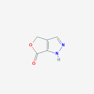 molecular formula C5H4N2O2 B2379311 2H,4H,6H-furo[3,4-c]pyrazol-6-one CAS No. 504417-55-4