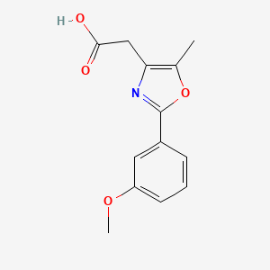molecular formula C13H13NO4 B2379312 2-[2-(3-methoxyphenyl)-5-methyl-1,3-oxazol-4-yl]acetic Acid CAS No. 518343-86-7