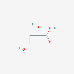 molecular formula C5H8O4 B2379324 cis-1,3-Dihydroxycyclobutane-1-carboxylic acid CAS No. 2227198-91-4