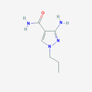 molecular formula C7H12N4O B2379334 1H-Pyrazole-4-carboxamide, 3-amino-1-propyl- CAS No. 959430-88-7