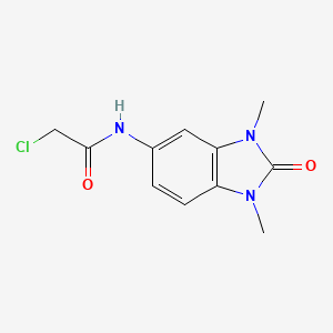 molecular formula C11H12ClN3O2 B2379346 2-Chloro-N-(1,3-dimethyl-2-oxo-2,3-dihydro-1H-benzoimidazol-5-yl)-acetamide CAS No. 842973-40-4