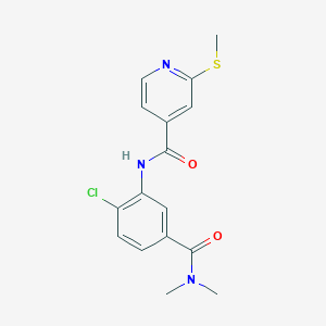 molecular formula C16H16ClN3O2S B2379349 N-[2-Chloro-5-(dimethylcarbamoyl)phenyl]-2-methylsulfanylpyridine-4-carboxamide CAS No. 1385354-70-0