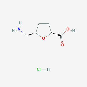 B2379368 (2R,5S)-5-(Aminomethyl)oxolane-2-carboxylic acid;hydrochloride CAS No. 2138266-71-2