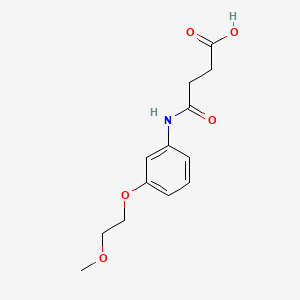 molecular formula C13H17NO5 B2379369 4-[3-(2-Methoxyethoxy)anilino]-4-oxobutanoic acid CAS No. 925038-25-1