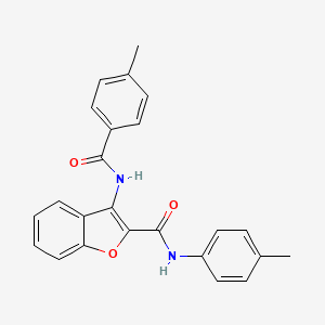 B2379370 3-[(4-methylbenzoyl)amino]-N-(4-methylphenyl)-1-benzofuran-2-carboxamide CAS No. 608491-63-0