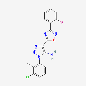 1-(3-chloro-2-methylphenyl)-4-[3-(2-fluorophenyl)-1,2,4-oxadiazol-5-yl]-1H-1,2,3-triazol-5-amine
