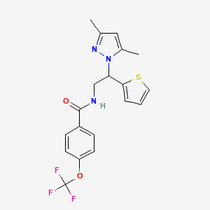N-(2-(3,5-dimethyl-1H-pyrazol-1-yl)-2-(thiophen-2-yl)ethyl)-4-(trifluoromethoxy)benzamide