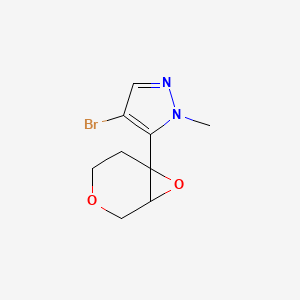 molecular formula C9H11BrN2O2 B2379401 4-bromo-5-{3,7-dioxabicyclo[4.1.0]heptan-6-yl}-1-methyl-1H-pyrazole CAS No. 2031259-35-3