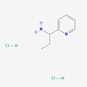 molecular formula C8H14Cl2N2 B2379409 [1-(2-Pyridinyl)propyl]amine dihydrochloride CAS No. 1228880-20-3
